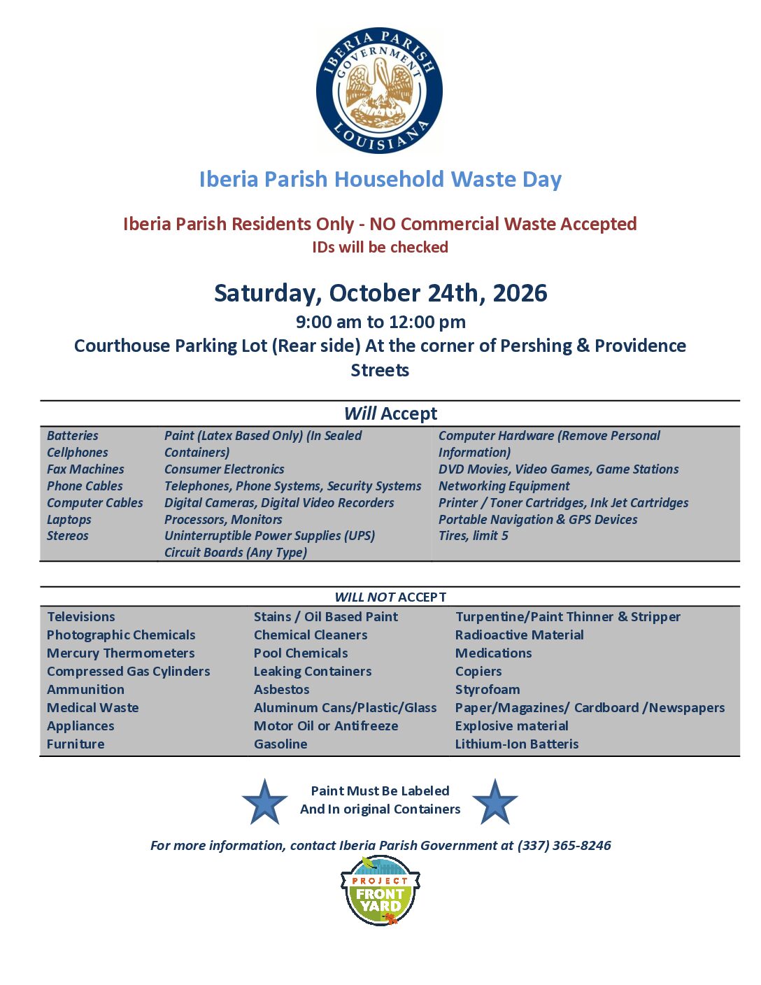 household waste day flyer 2026 Octoberdocx